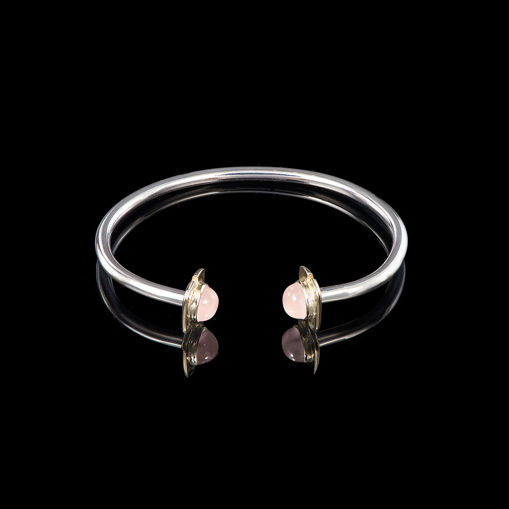 The Beatrice Bangle | Rose Quartz