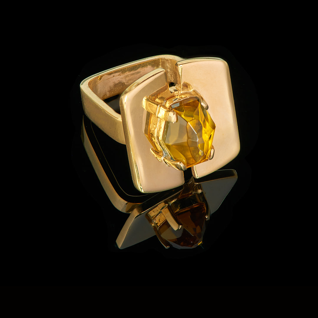 The Beatrice Ring | Honey Quartz
