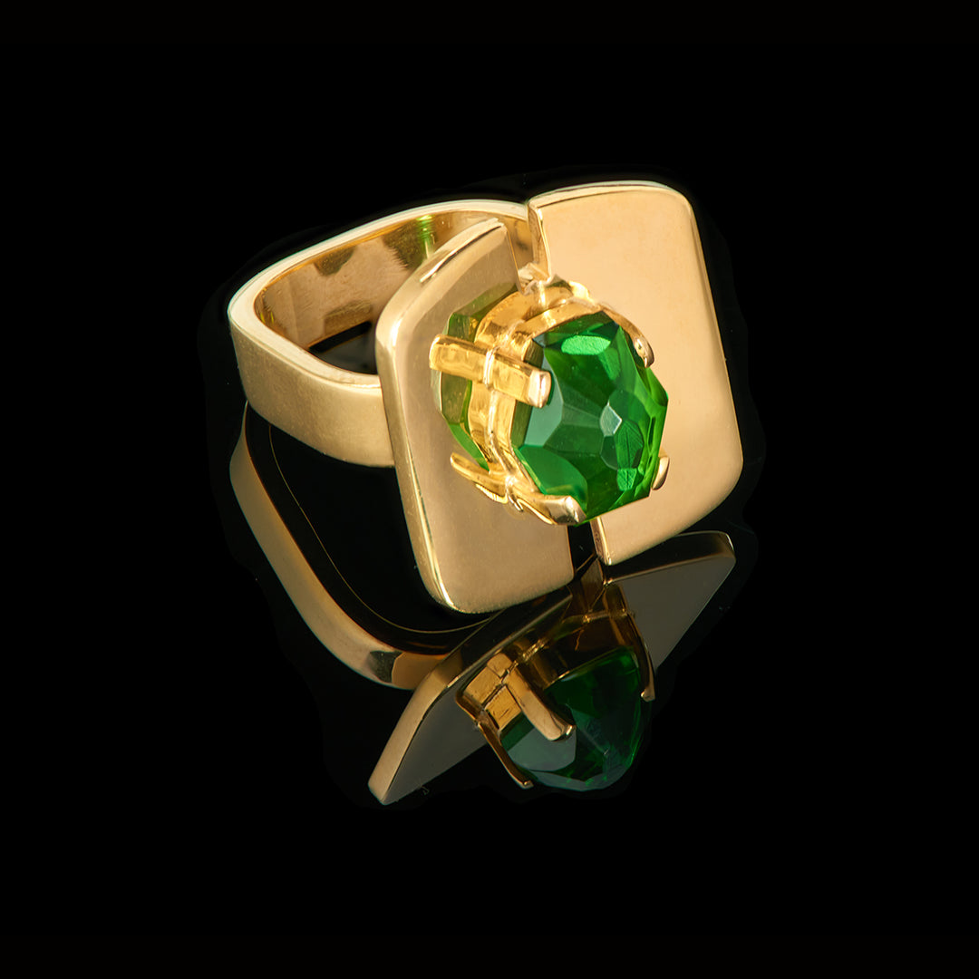 The Beatrice Ring | Green Quartz