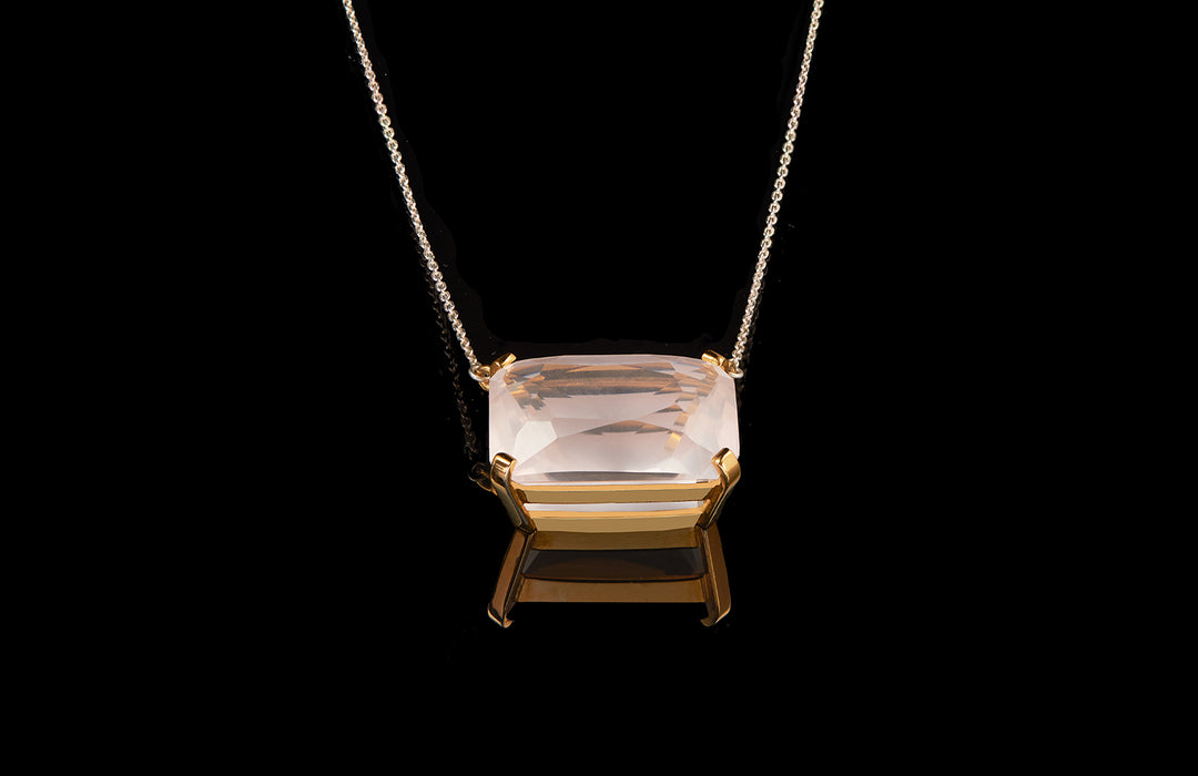 The Gisèle Pendant | Rose Quartz