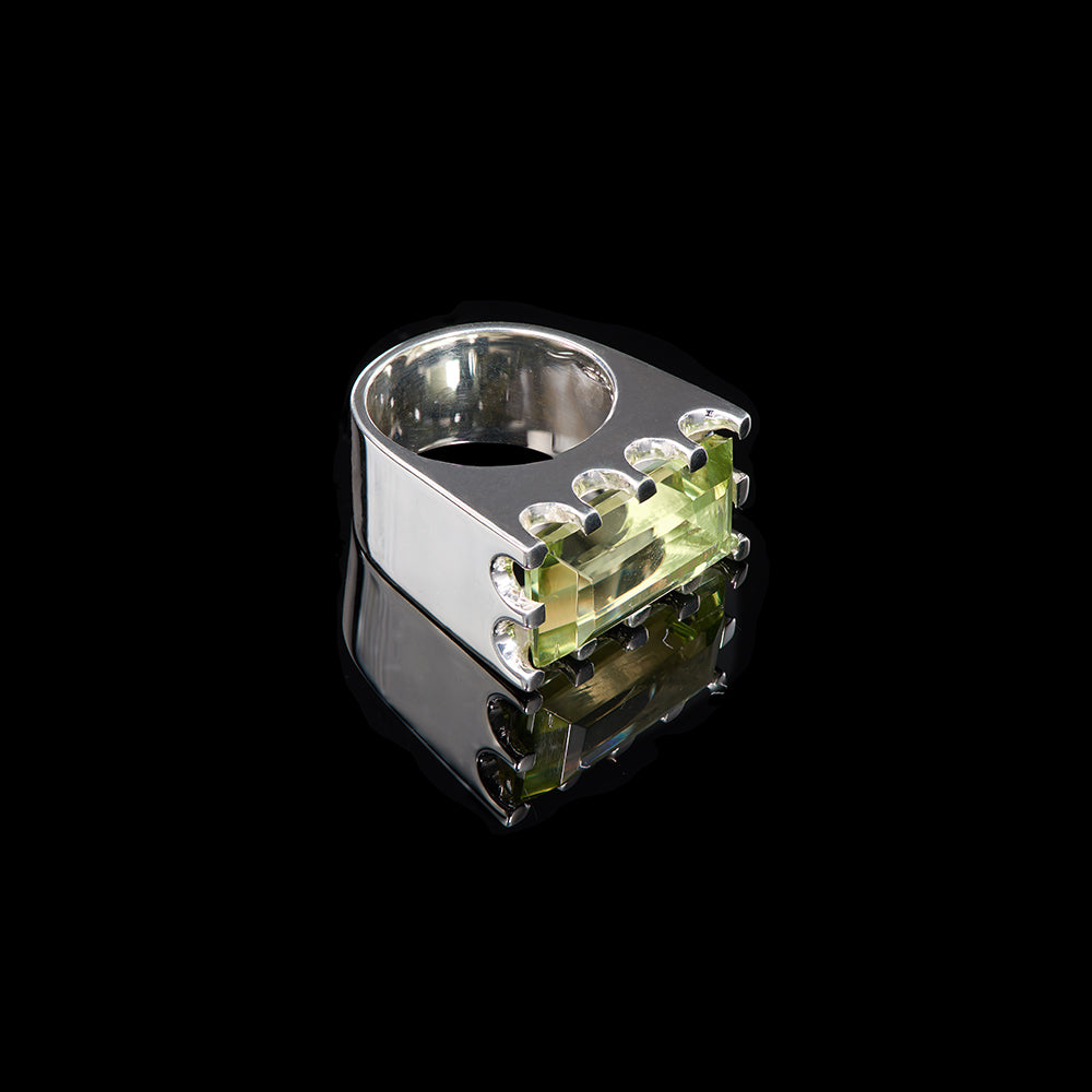 The Lina Ring | Green Amethyst