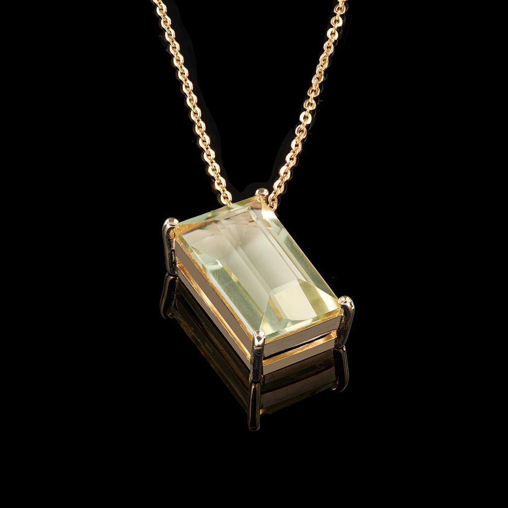 The Maria Pendant | Green Amethyst