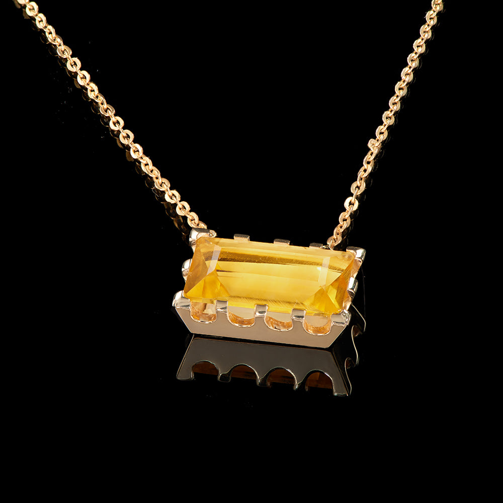 The Lina Pendant | Citrine