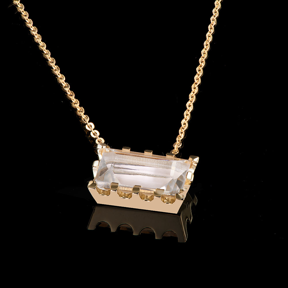 The Lina Pendant | Light Smoky Quartz