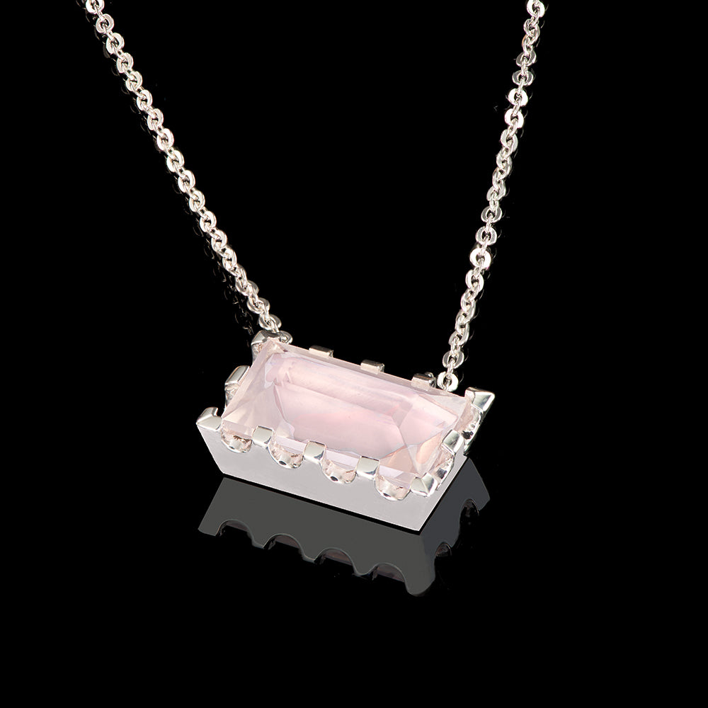 The Lina Pendant | Rose Quartz