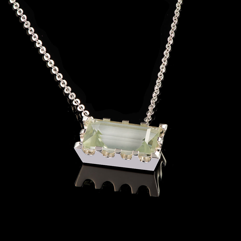 The Lina Pendant | Green Amethyst