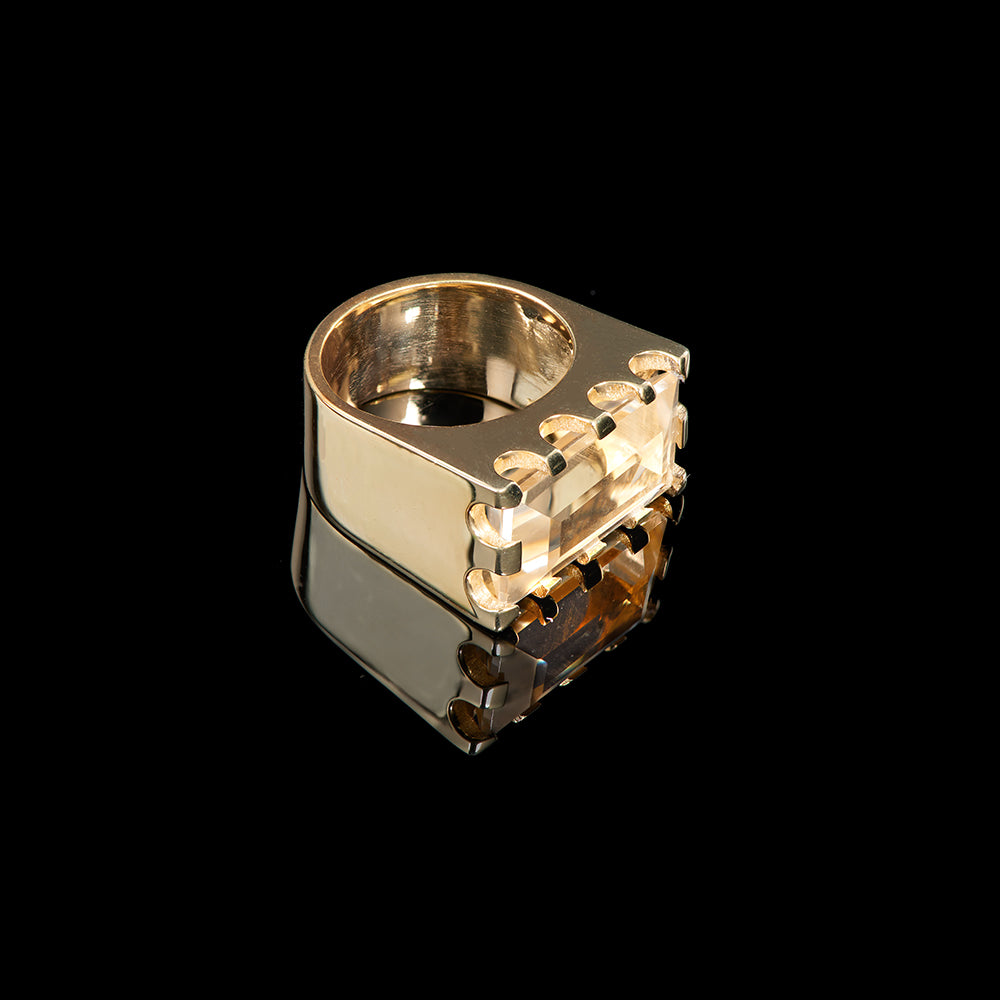 The Lina Ring | Light Smoky Quartz