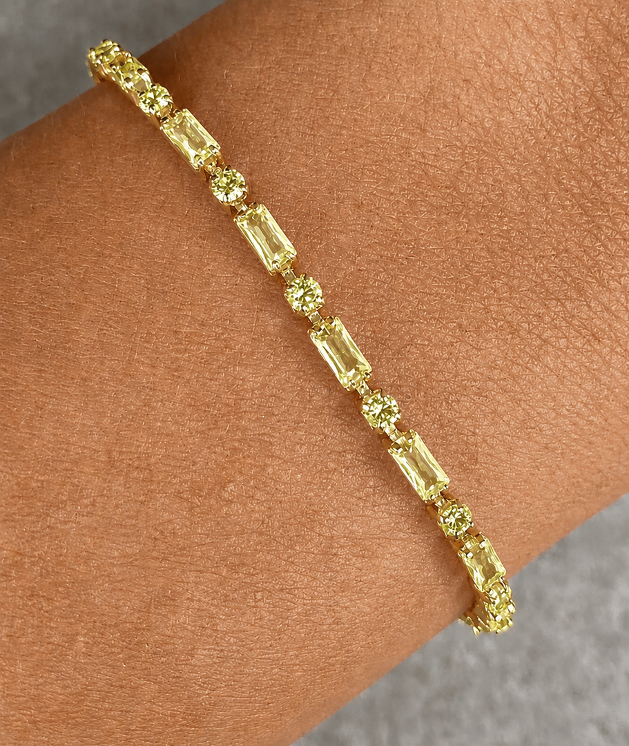 The Jean London Tennis Bracelet | Lemon Quartz