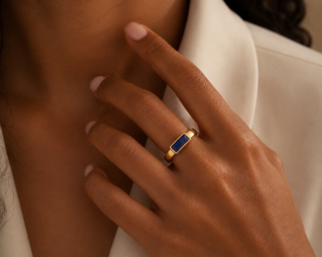 Marcella Ring | Rough Blue Sapphire