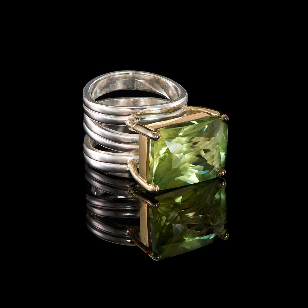 The Adut Ring | Green Amethyst