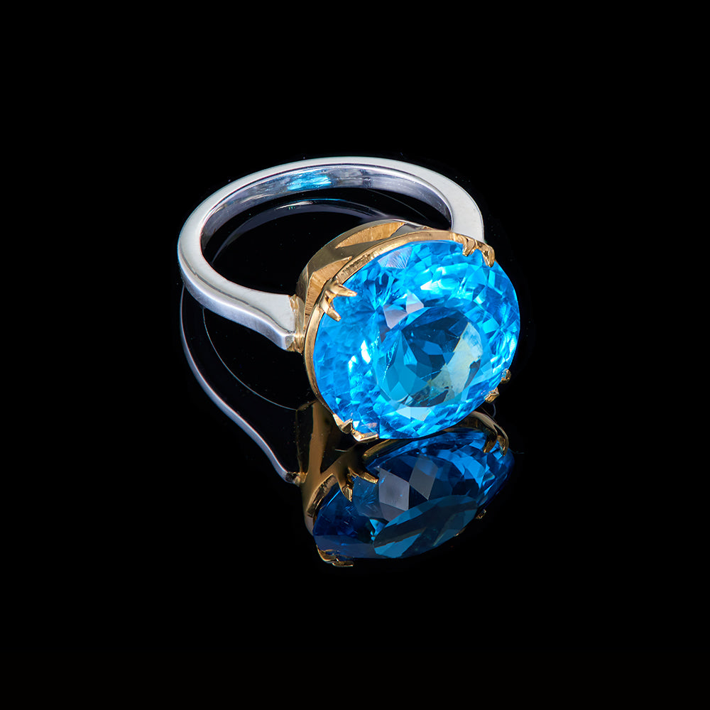 The Jean Ring | Blue Topaz