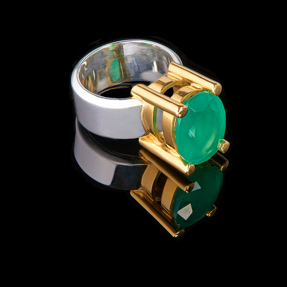 The Carole Ring | Green Onyx
