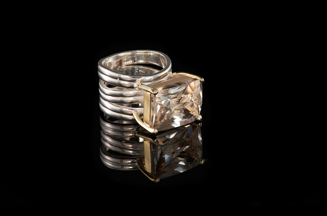 Adut ring | Light Smoky Quartz | Sample Sale