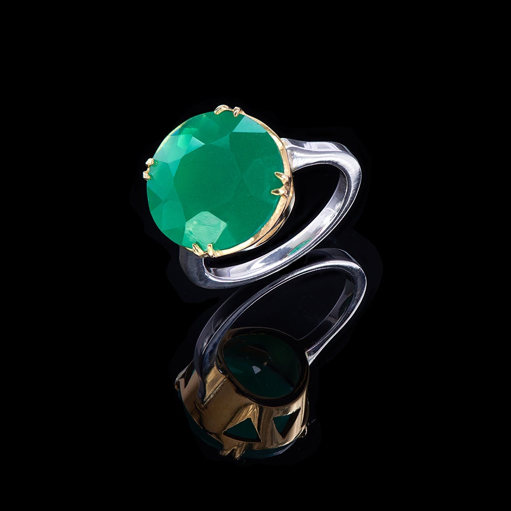 The Jean Ring | Green Onyx