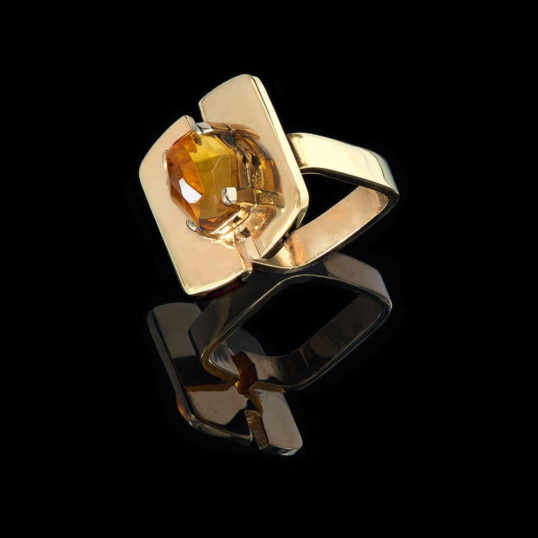 The Beatrice Ring | Honey Quartz