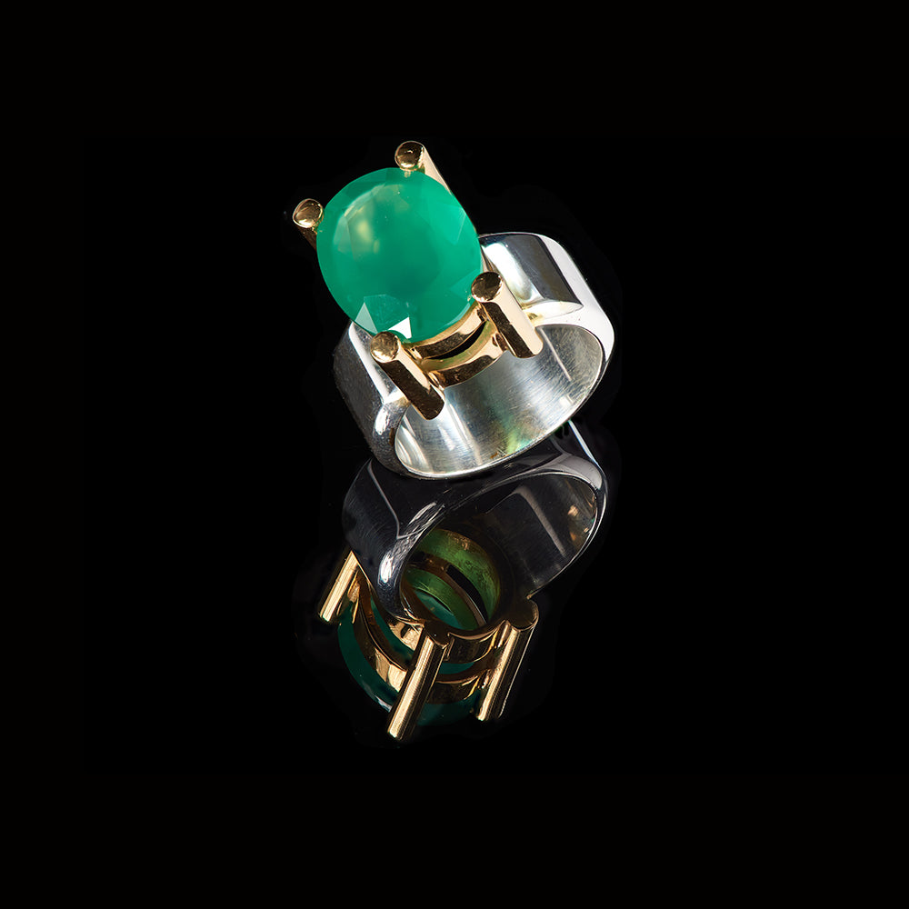 The Carole Ring | Green Onyx